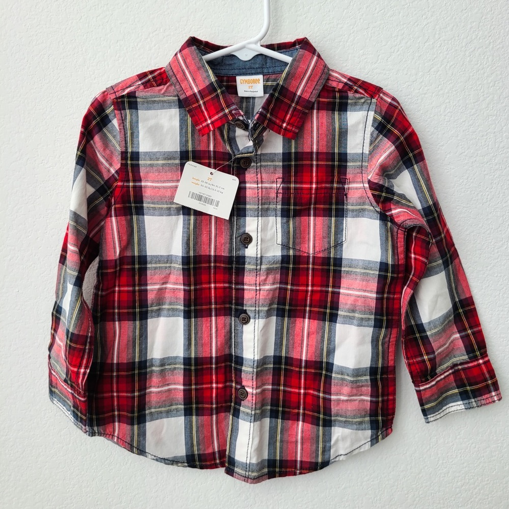 Red Plaid Button Up Shirt